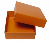 Sleeve-me box without sleeve 93x93x30mm interior sunset orange 